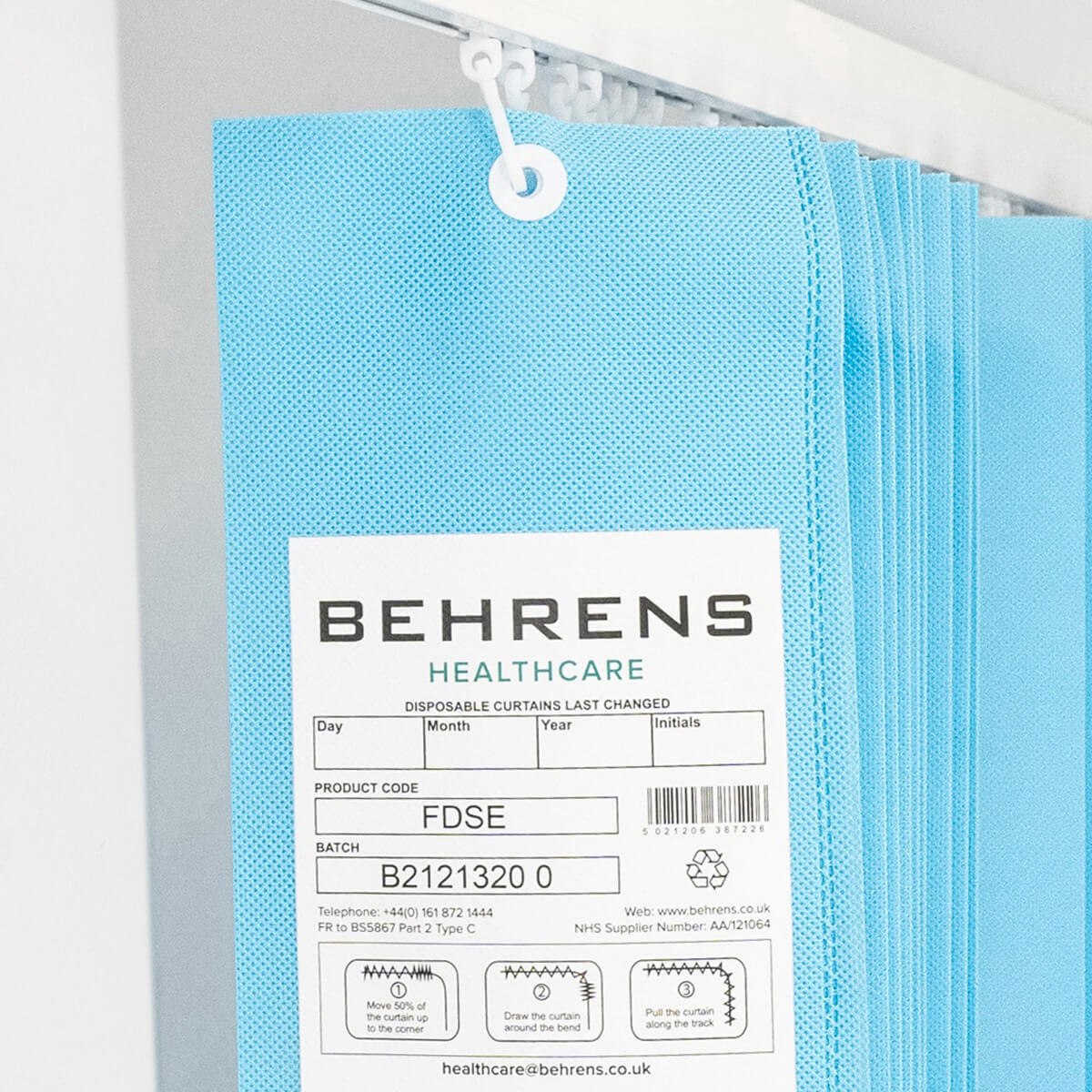 Disposable Eyelet Curtains Sky Blue 375x200cm Disposable Eyelet Curtains Sky Blue 375x200cm