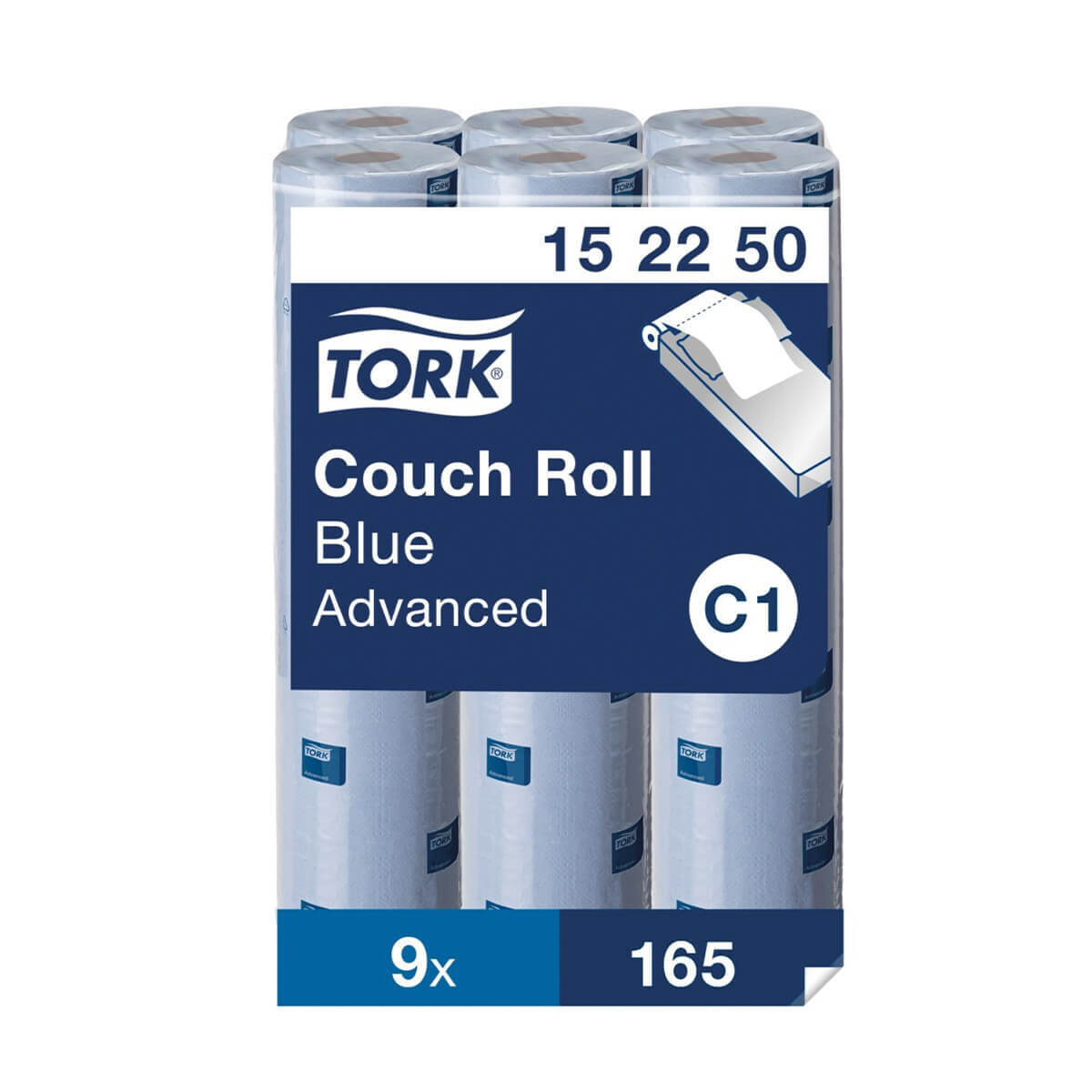 Tork Advanced C1 Couch Roll Blue 56m x9 Tork Advanced C1 Couch Roll Blue 56m x9