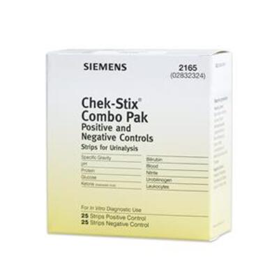 Chek-Stix Urinalysis Control Strips - 25 Positive & 25 Negative