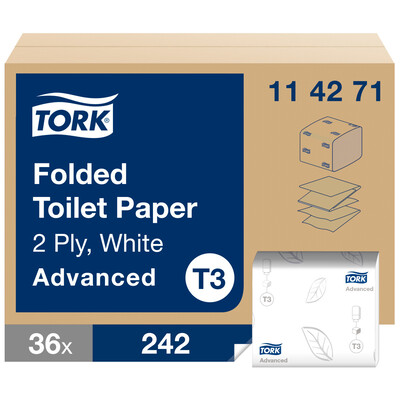 Tork Folded Toilet Paper Advanced White x36