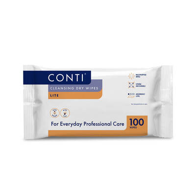 Conti Lite Dry Wipes Large 28x32cm (Pack of 100)
