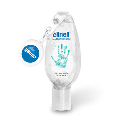 Clinell Hand Sanitserl on Retractable Clip 50ml