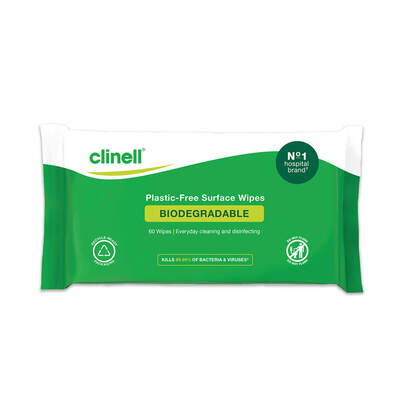 Clinell Biodegradable Surface Wipes x 60