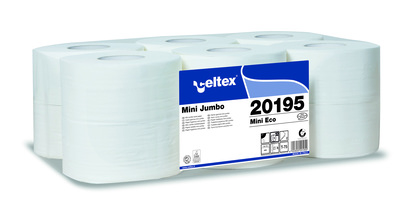Celtex Mini Eco Jumbo Toilet Roll Recycled White 160m x 12