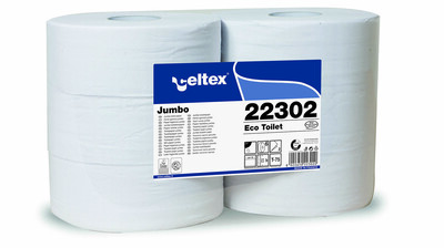 Celtex Eco Toilet- Jumbo Toilet Roll Recycled White 350m  x 6