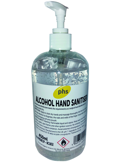 Hand Sanitiser Alcohol 62% 450ml