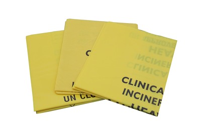 Clinical 20 Litre waste Sacks, Yellow - 10 x 50