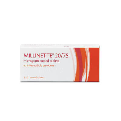 Millinette 20/75 20mcg/75mcg Tablet POM, R x63