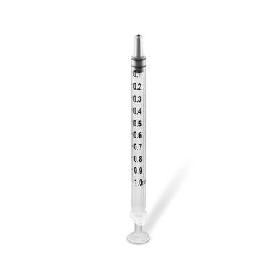 Unifine Hypodermic Syringe 1ml Luer Slip concentric Tip X 100