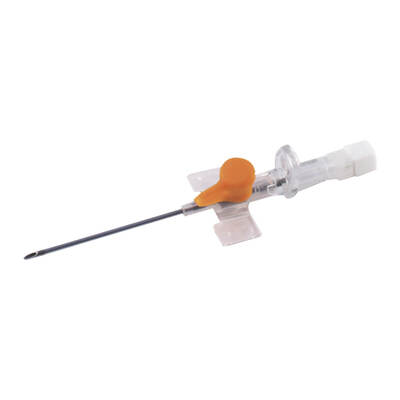 IV SAFETY CANNULA (ORANGE) WITH WINGS X1 14G X 45MM