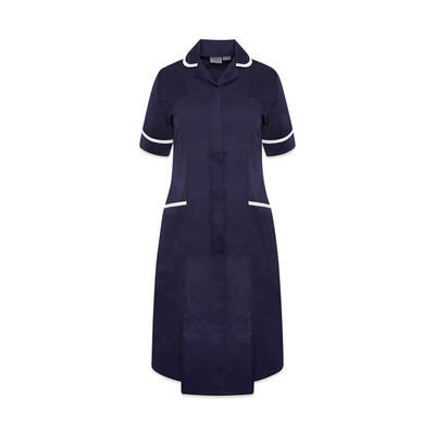 Nurses Dress Navy/White uk 20