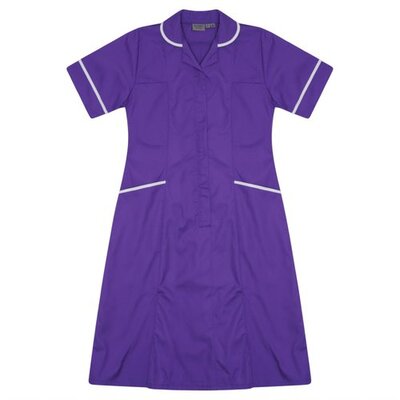 Nurses Dress Purple/White Trim uk 6