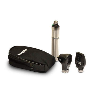 Welch Allyn 3.5V Diagnostic Set with LED Otoscope, Coaxial LED Ophthalmoscope, C-Cell Battery Handle, Soft Case