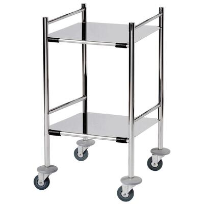 Sunflower Small Surgical Trolley with 2 Fixed Shelves Stainless Steel