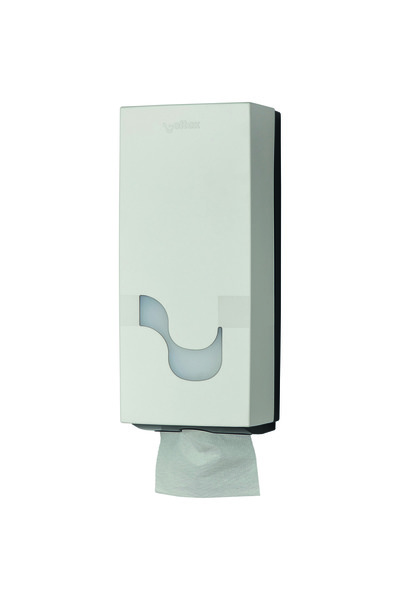 Megamini White Dispenser For Interfolded Toilet paper