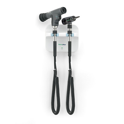 Welch Allyn Green Series 777 Wall Set with Panoptic Ophthalmoscope and MacroView Otoscope