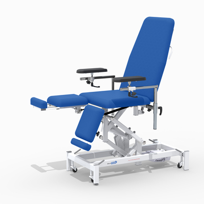 Medi-Plinth Electric Phlebotomy Chair Mid Blue