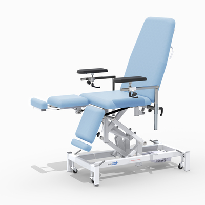 Medi-Plinth Electric Phlebotomy Chair Sky Blue