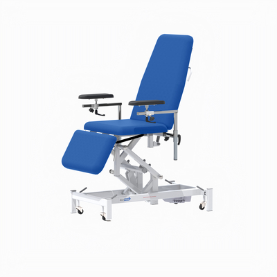 Medi-Plinth Hydraulic Phlebotomy Chair Mid Blue