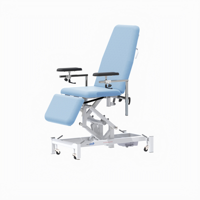 Medi-Plinth Hydraulic Phlebotomy Chair Sky Blue