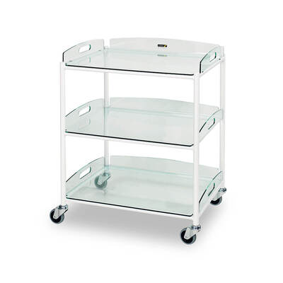 Sunflower Medium Dressing Trolley with 3 Glass Effect Shelves