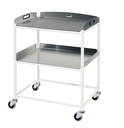 Sunflower Medium Dressing Trolley with 2 Stainless Steel Trays Stainless Steel