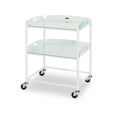 Sunflower Medium Dressing Trolley with 2 Glass Effect Trays