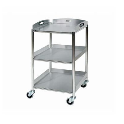 Sunflower Small Surgical Trolley with 3 Stainless Steel Trays Stainless Steel