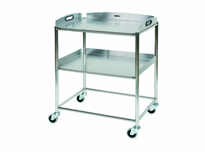 Sunflower Medium Surgical Trolley with 2 Stainless Steel Trays Stainless Steel