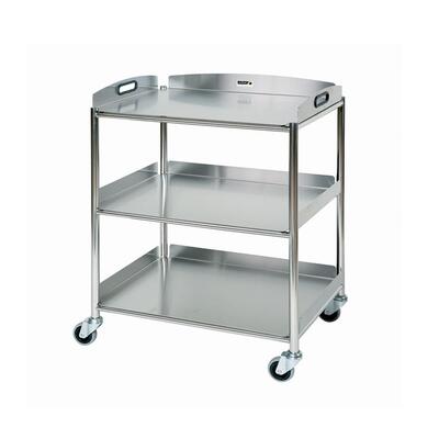Sunflower Medium Surgical Trolley with 3 Stainless Steel Trays