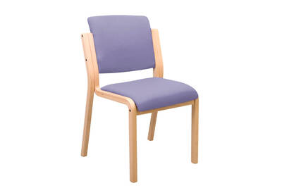 Sunflower Genesis Side Chair with No Arms - Anti Bac, Lilac Lilac