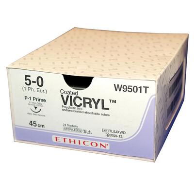 Ethicon Sutures Vicryl 4/0 Compound Curve Reverse Cutting 16mm x12