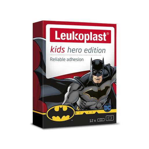 Childrens Leukoplast Batman plasters (12 in a box)