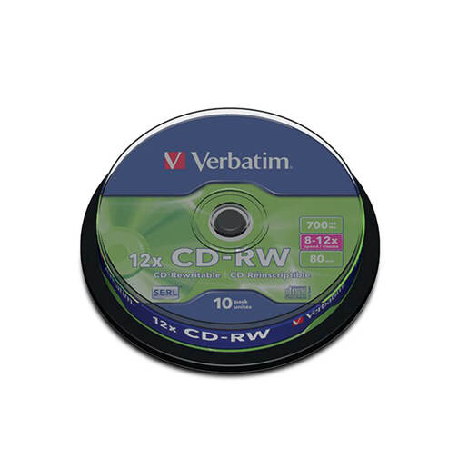 VERBATIM CD-RW DATALIFE+ 8-12X700MB X10