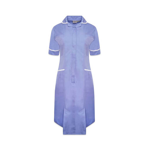 Nurses Dress Hospital Blue/White Trim UK 16