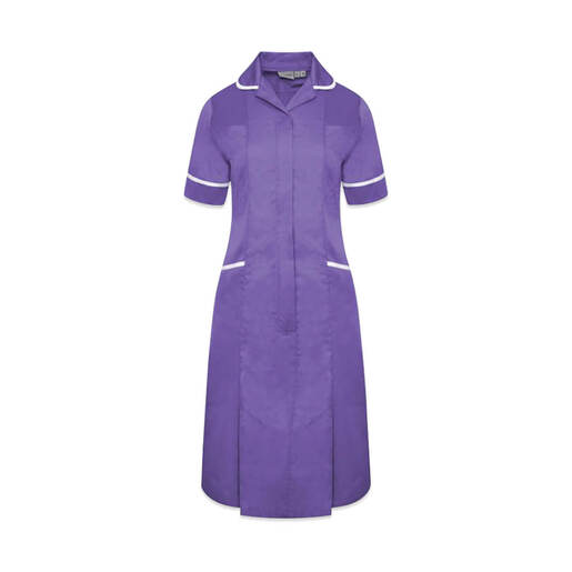 Nurses Dress Lilac/White Trim UK 16