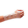 Right hand wrist brace laminated on both sides with a durable nylon incorporating shaped aluminium palmar bar. Beige x1