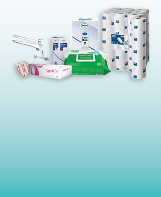 Disposable products such as gloves, couch roll and speculums available at Williams Medical Supplies