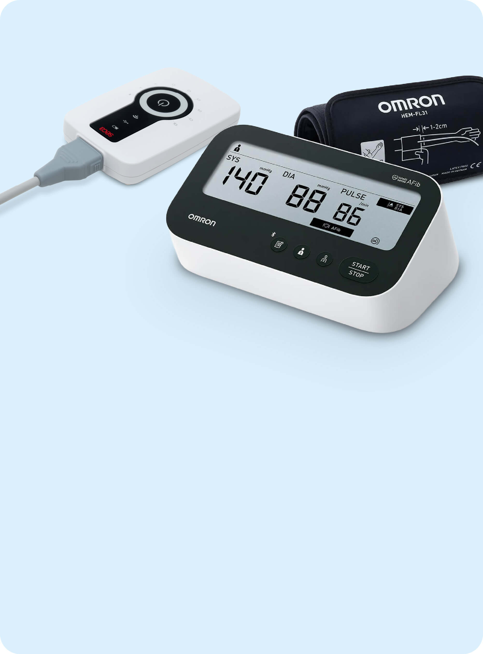 Supporting heart health with with Omron, GlucoRx, and Seca